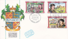 Tuvalu Vaitupu 1984 Monarchy FDC - Tuvalu