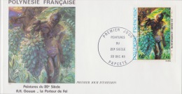 POLYNÉSIE FRANÇAISE  1ER JOUR  Peintures Du 20e Siecle  22 Decembre 1983 - Storia Postale