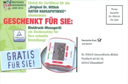 BRD Düsseldorf DP-Antwortumschlag Dr. Hittichs-Gesundheitsmittel Natur-Hausapotheke Blutdruckmessgerät - Farmacia