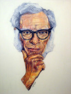 C1 DESSIN Couleurs Isaac ASIMOV Jullian GRAND FORMAT 50 X 65 Cm - Other & Unclassified