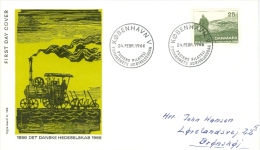 Dänemark Kopenhagen 1966 FDC Landwirtschaft Historischer Traktor Pflug - Storia Postale