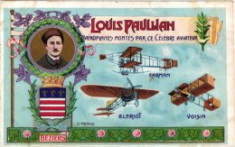 AVIATION  1 CP   Aéroplanes Montés Par Ce Célèbre Aviateur   Louis PAULHAN  V Mellone  Beziers   LITHO - ....-1914: Voorlopers