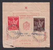 GYMNASTICS, Soloski Slet Zagreb 1934. Falcon, Commemorative Stamps And Seal Zagreb Stadion On The Box Of Cigarettes - Gymnastique