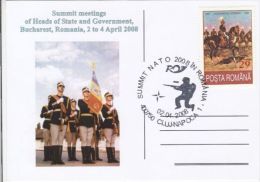 NATO SUMMIT IN BUCHAREST, SOLDIERS, SPECIAL POSTCARD, 2008, ROMANIA - OTAN