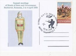 NATO SUMMIT IN BUCHAREST, SOLDIERS, SPECIAL POSTCARD, 2008, ROMANIA - OTAN