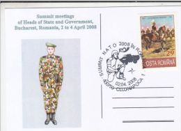 NATO SUMMIT IN BUCHAREST, SOLDIERS, SPECIAL POSTCARD, 2008, ROMANIA - OTAN