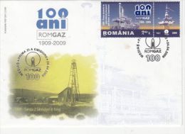 GAS, DRILL WELLS, SPECIAL COVER, 2009, ROMANIA - Gas