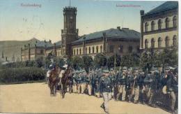 REICHENBERG Infanterie Kaserne Soldaten Österreich Offiziere Zu Pferd 11.3.1912 Gelaufen - Boehmen Und Maehren