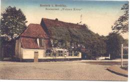 ROSTOCK Restaurant Weisses Kreuz Color 29.3.1919 Gelaufen - Rostock