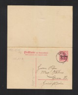 Carte Postale Avec Reponse Chimay - Deutsche Armee