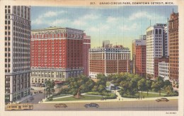 BT17234 Detroit  Mich Grand Circus  Park Downtown Tra  USA Scan Front/back Image - Detroit