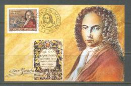 1989 YUGOSLAVIA IVAN GUNDULIC - POET MAXIMUM CARD - Maximumkarten