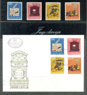 1978 YUGOSLAVIA POSTAL MUSEUM MICHEL: 1716-1719 MNH ** + FDC - Unused Stamps