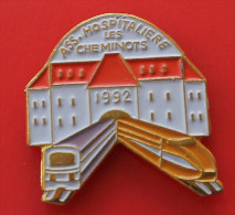 Pin´s Train TGV  Association Hospitalière Des Cheminots 1992 - TGV