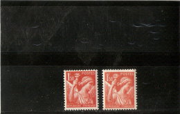 FRANCE VARIETES N° 435 ** Impréssion Dépouillé Chiffre Creu - Unused Stamps