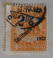 ITALIA REGNO - 1922 FIUME USED - Fiume & Kupa