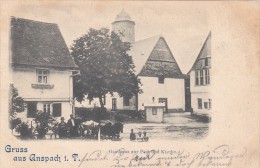 Gruss Aus Anspach I.T., Gasthaus Zur Post Und Kirche - Taunus