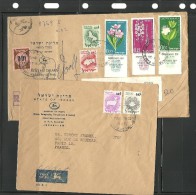 Israel. Conjunto De 7 Sobres Circulados Por Correo Ectificado - Used Stamps (with Tabs)