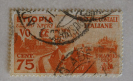 ITALIA REGNO - ETIOPIA 1936 , CENT 20 E CENT 75 USED - Ethiopie