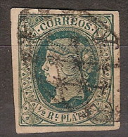 Antillas U 10 (o) Isabel II. 1864. Papel Blanco - Kuba (1874-1898)