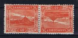 Deutsches Reich Saargebiet, Mi 59 A   MH/*, Tete Beche Kehrdruckpaare - Unused Stamps