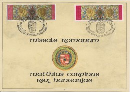 Carte-souvenir Hongroise De L´émission Commune Avec La Belgique - Missale Romanum - 2492HK - Foglietto Ricordo