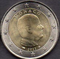 Monaco 2 EURO 2011 Stg 8€ Kursmünze Fürst Albert II Einzeln Zu 2€-Münze Im Stempelglanz  Coin Of Fürstentum Monako-Ville - Monaco