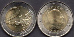 Fürst Albert II Monaco 2 EURO 2011 Stg 8€ Kursmünze Einzeln Zu 2€-Münze Im Stempelglanz  Coin Of Fürstentum Monako-Ville - Autres & Non Classés