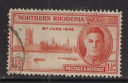 NORTHERN RHODESIA KGV1 1946 1 1/2d VICTORY USED  ( T745 ) - Northern Rhodesia (...-1963)