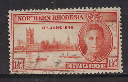 NORTHERN RHODESIA KGV1 1946 1 1/2d VICTORY USED  ( T751 ) - Nordrhodesien (...-1963)
