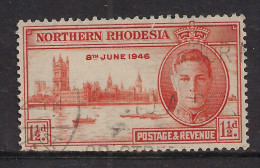 NORTHERN RHODESIA KGV1 1946 1 1/2d VICTORY USED  ( T751 ) - Rodesia Del Norte (...-1963)