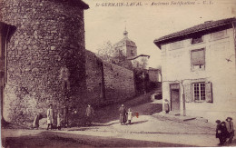 42 - LOIRE - Saint Germain Laval - Anciennes Fortifications - Carte Animée - - Saint Germain Laval