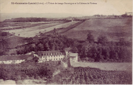 42 - LOIRE - Saint Germain Laval - L'usine De Tissage Peuvergne Et Le Château De Virieux - - Saint Germain Laval