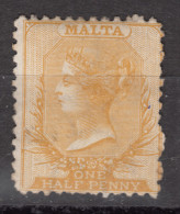 MALTA  1863  QV  1/2P   Perf.121/2  MH  NO  GUM - Malte (...-1964)