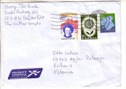 GOOD NETHERLANDS Postal Cover To ESTONIA 2013 - Good Stamped: Queen ; Europa ; Shirt - Covers & Documents