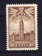Canada - 1942 - 10 Cents Parliament Buildings - MH - Unused Stamps