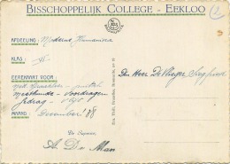 Eeklo : Bisschoppelijk College   (  Eere Kaart )  Verso Gent  (  Groot Formaat ) - Eeklo