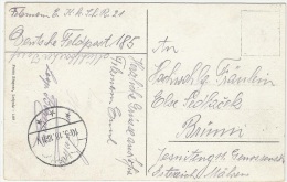 Bulgaria 1918 German Military Post In WWI - Mail To Austria - Guerra