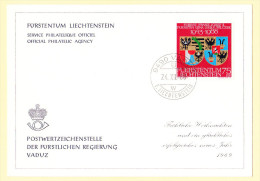 Liechtenstein - Jahresgabe Der Post Liechtensteins (MiNr: 496) 1969 - Briefe U. Dokumente