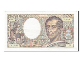 Billet, France, 200 Francs, 200 F 1981-1994 ''Montesquieu'', 1990, TTB - 200 F 1981-1994 ''Montesquieu''