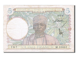 Billet, French West Africa, 5 Francs, 1942, 1942-06-15, TTB - Otros – Africa