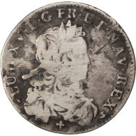 Monnaie, France, Louis XV, 1/6 Écu De France, 20 Sols, 1/6 ECU, 1721, Rouen - 1715-1774 Luis XV El Bien Amado