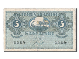 Billet, Estonia, 5 Marka, 1919, TB+ - Estonie