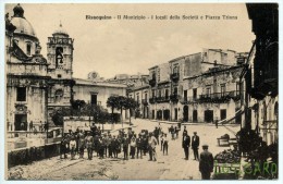 BISACQUINO (PA) IL MUNICIPIO I LOCALI DELLA SOCIETA´ E PIAZZA TRIONA 1939 - Palermo