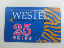 Westel Prepaid Card,25 Units, First Issued(with Tiny Bend) - Ghana