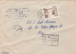 TELEVISION TURN, 1968, STAMP ON REGISTED COVER, BUCHAREST, ROMANIA - Telégrafos