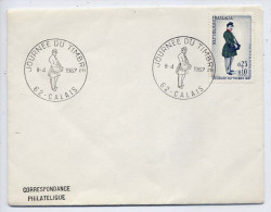1967--FDC-Journée Du Timbre"Facteur Du 2° Empire"sur Enveloppe ---cachet   CALAIS--62 - 1960-1969