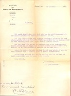 Factuur Brief Lettre Ministerie Kunsten En Wetenschappen - Brussel - Sint-Niklaas 1927 - 1900 – 1949