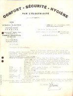 Factuur Brief Lettre - Confort Sécurité Hygiène - Sem électric - Liège 1951 - 1950 - ...