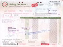 Factuur Brief Lettre -Liebig Benelux - Schoten 1986 - 1950 - ...